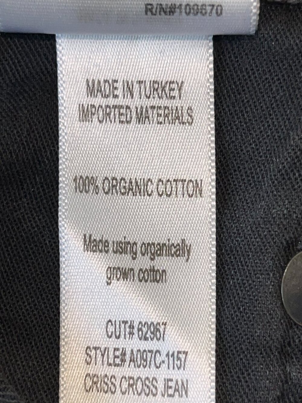 AGOLDE CRISS CROSS JEANS IN BLACK WASH - PRE-LOVED - LABELED W23 MEASURES W25 - Picture 12 of 13